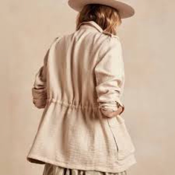 Banana Republic French Utility Field Textured Jacket In Oyster Grey - Picture 16 of 16